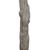 Large Artificial Olive Tree with Metal Plate and Faux Olives attached to the tree - trunk view