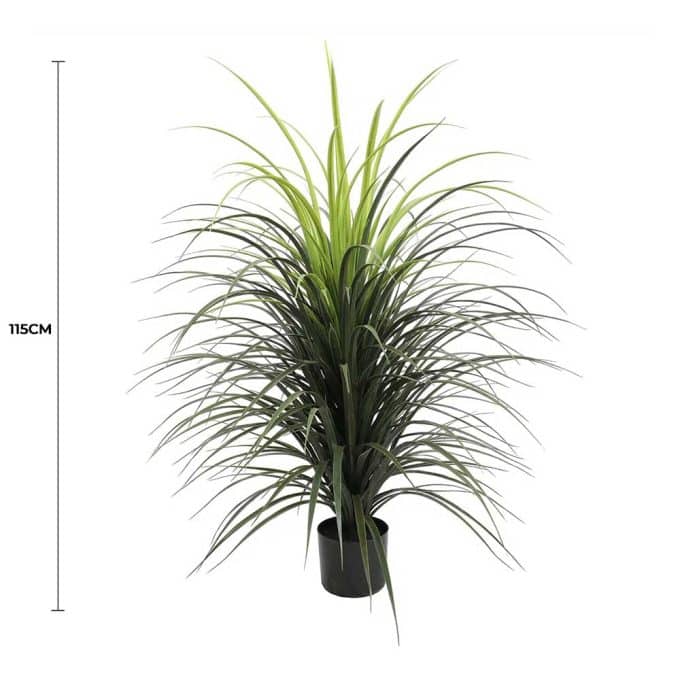 Potted Artificial Long Grass (Yucca-Grass) 115cm UV Resistant