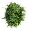 Side View Slimline Artificial Green Wall Disc White Country Fern Disc 60cm