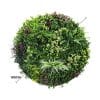 Slimline Artificial Green Wall Disc Art 100cm Colour Fresh UV Resistant (Black)