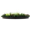 UV Resistant Slimline Artificial Green Wall Disc Black 100cm Colour Fresh Wall Art Side Profile