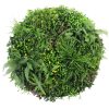 UV Resistant Slimline Artificial Green Wall Disc White 100cm Country Fern Wall Art Disc (1)