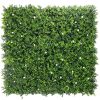 Artificial Buxus Hedge Panels with Flower Flowering Artificial Green Walls