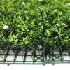 Close Up Artificial Buxus Hedge Panels with Flower Flowering Artificial Green Walls