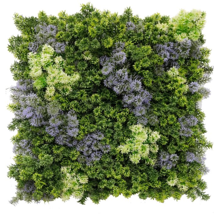 Imitation Moss Panel with Purples and Green