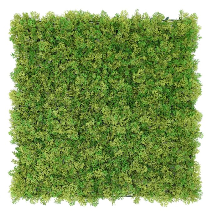 Mixed Green Moss Panels with Two-tone Green Vertical Garden Wall Panel