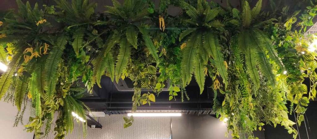 artificial hanging plants