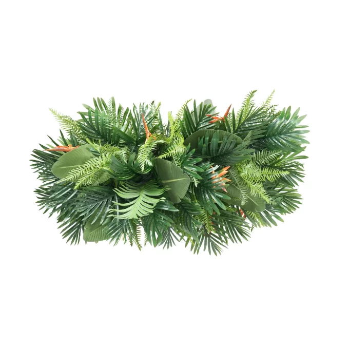 Hanging Artificial Flower Arrangement with Bird of Paradise Flower Side View