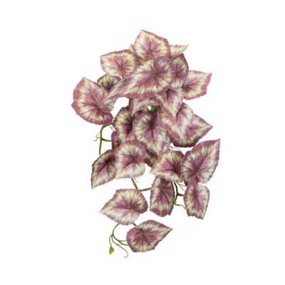 Hanging Artificial Red Variegated Tropical Ginger Plant