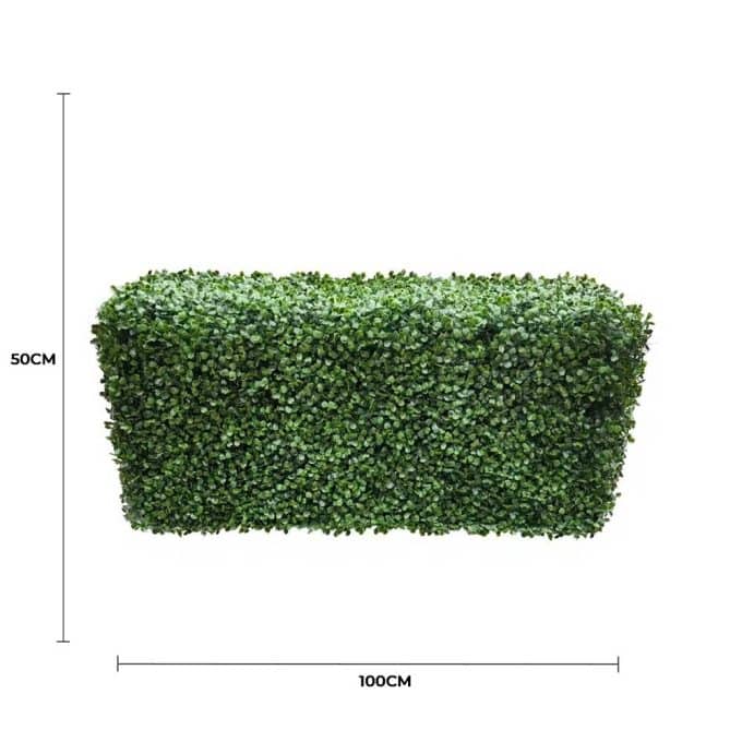 Portable Boxwood Hedge UV Resistant 100cm Long X 50cm High