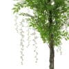 White Flowering Artificial Wisteria 180cm Hanging Flowers