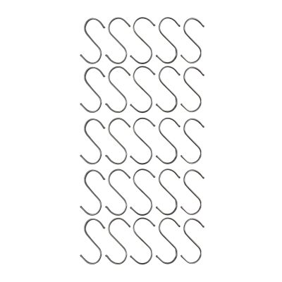 Set of 25 12cm Long Hanging S Hook