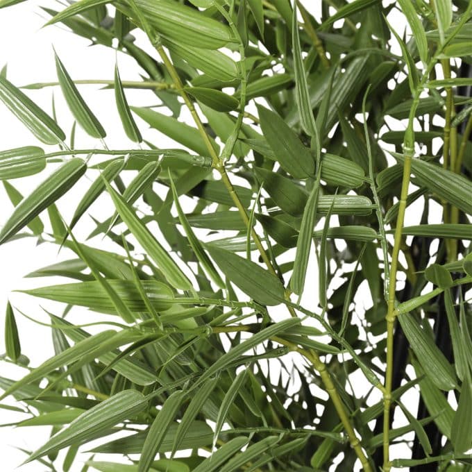 Premium Artificial Bamboo Plant with Black Trunk and Outdoor Leaves Natural Bamboo