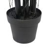 Premium Artificial Bamboo Plant with Black Trunk and Outdoor Leaves Potted