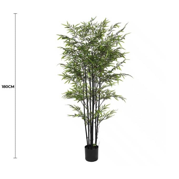 Premium Dense Artificial Black Bamboo 180cm