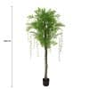 Flowering Artificial Wisteria With White Flowers 180cm