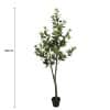 Flowering Natural White Artificial Camellia Tree 180cm