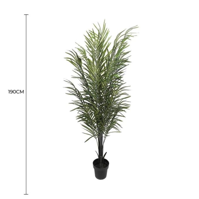 Premium Artificial Areca Palm Tree With Nearly Natural Black Trunks 190cm