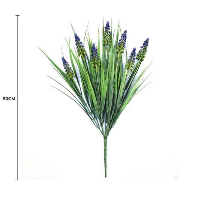 Artificial Dense English Lavender Stem UV Resistant 50cm