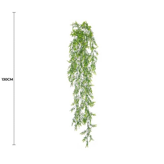 Artificial Dense Hanging Evergreen Plant Two Tone UV Resistant 130cm