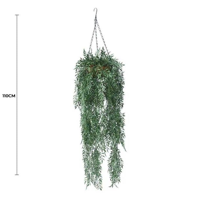 Artificial Fern Hanging Basket UV Resistant 110cm