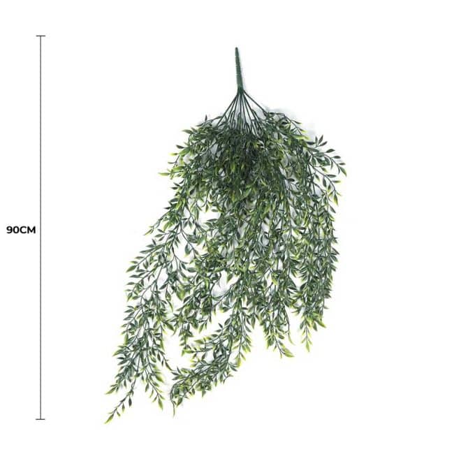 Artificial Hanging Ruscus Leaf Plant UV Resistant 90cm