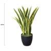 Artificial Mother In Law Tongue Yellow Tongue Sansevieria UV Resistant 60CM