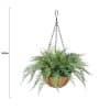 Artificial Potted Fern Hanging Basket (Fresh-Green) UV Resistant 55cm