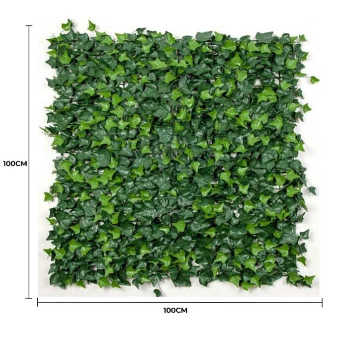 Boston Ivy Leaf Screen Green Wall Panel UV Resistant 1m X 1m