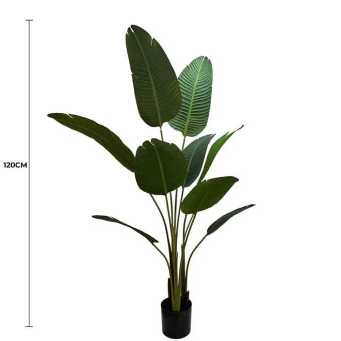 Grand Artificial Potted Travellers Palm Banana Palm Tree 120cm