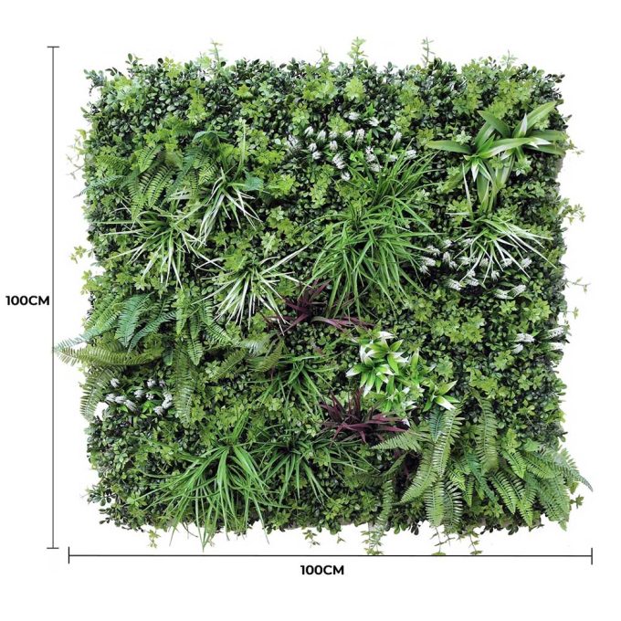 Luxury Vista Green Recycled Vertical Garden Green Wall UV Resistant 100cm X 100cm