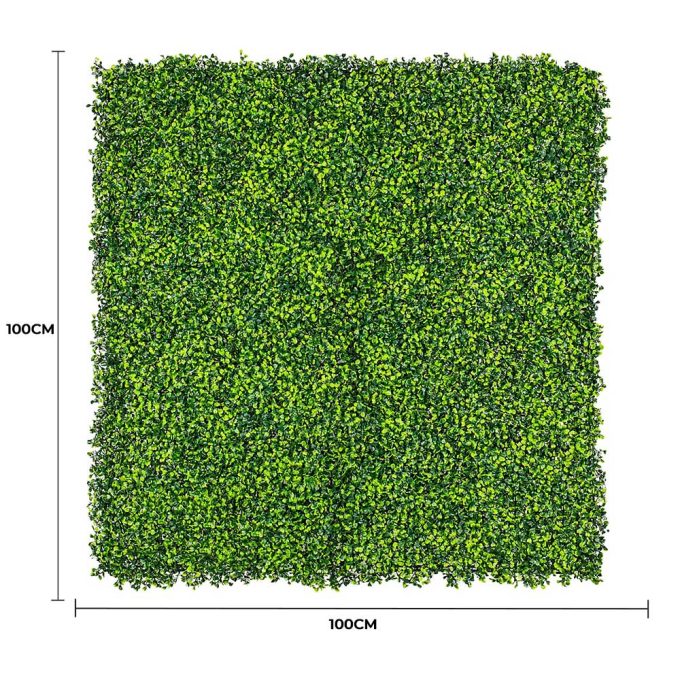 Mixed Boxwood Hedge Panels Screens UV Resistant 1m X 1m
