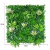 White Grassy Greenery Vertical Garden Green Wall UV Resistant 100cm X