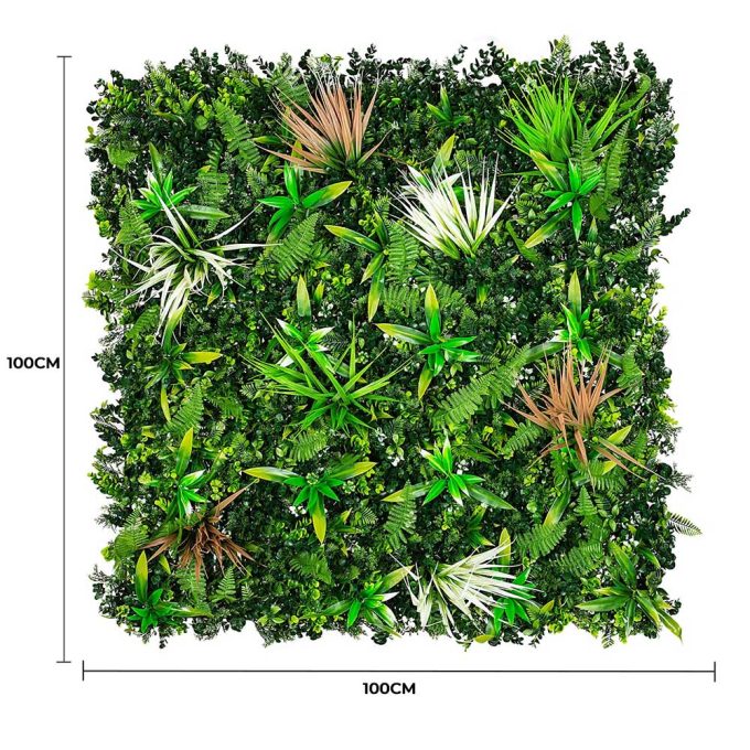 Wild Tropics Vertical Garden Green Wall UV Resistant 100cm X 100cm