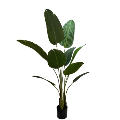 artificial banana plant stem closeup