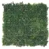 Interlocking system of artificial wall panels backing mesh