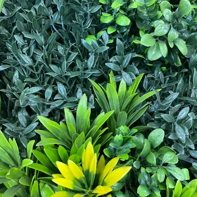 Vivid colors of premium artificial foliage detail