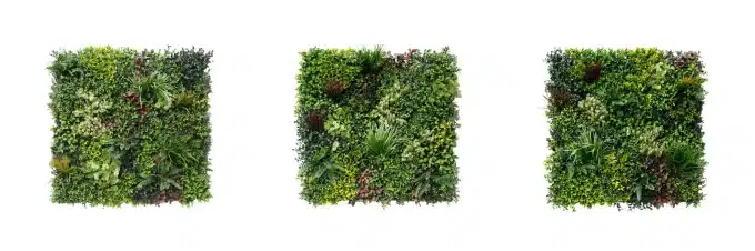 Artificial foliage with natural-looking color gradients 3 panel set