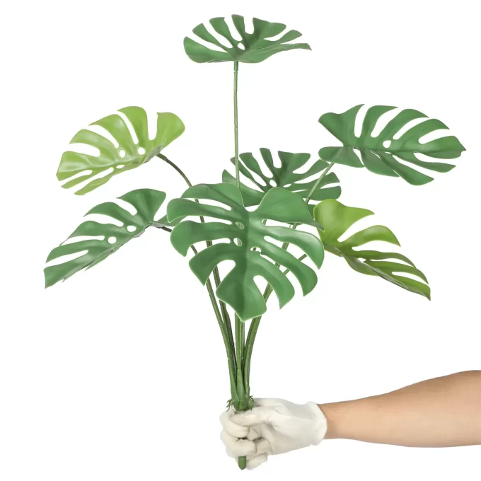 Artificial Monstera Plant Vibrancy - Lifelike Green Foliage Display