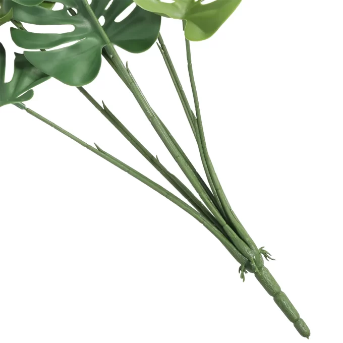 Silken Botanical Dance - Artificial Monstera Leaf Ensemble