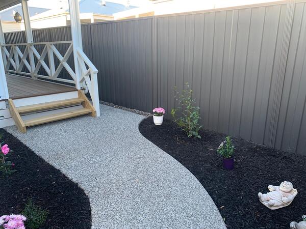 mesh panels on garden bed