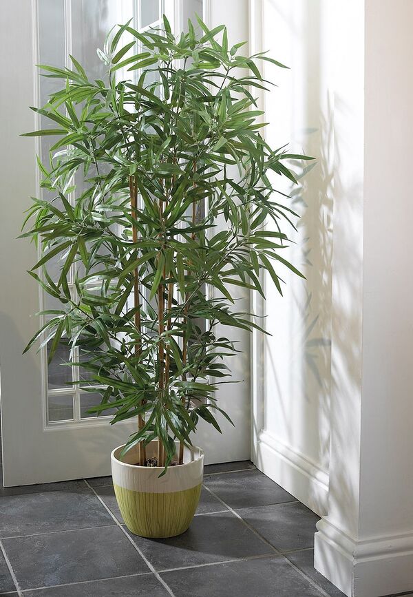 huge fake bamboo tree in pot