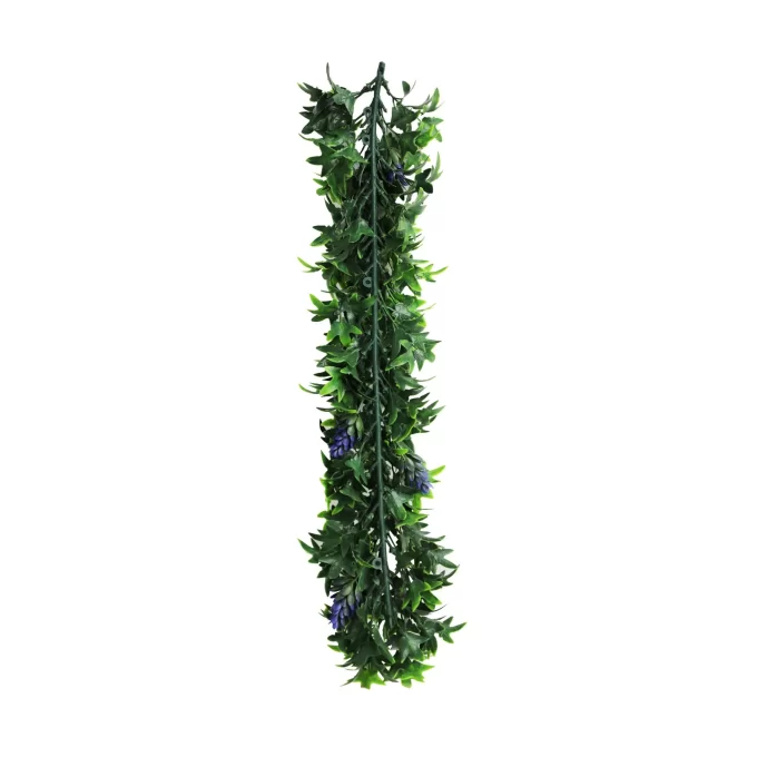 Artificial Bright Green Hanging Ivy Garland Back View