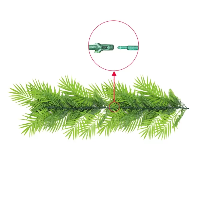 Artificial Bright Palm and Fern Hanging Plant Vine Connecting