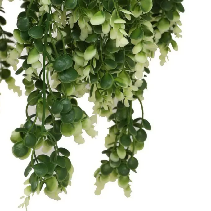 Artificial-Flowering-Evergreen-Hanging-Basket-UV-Protected-Draping-Foliage-Close-Up