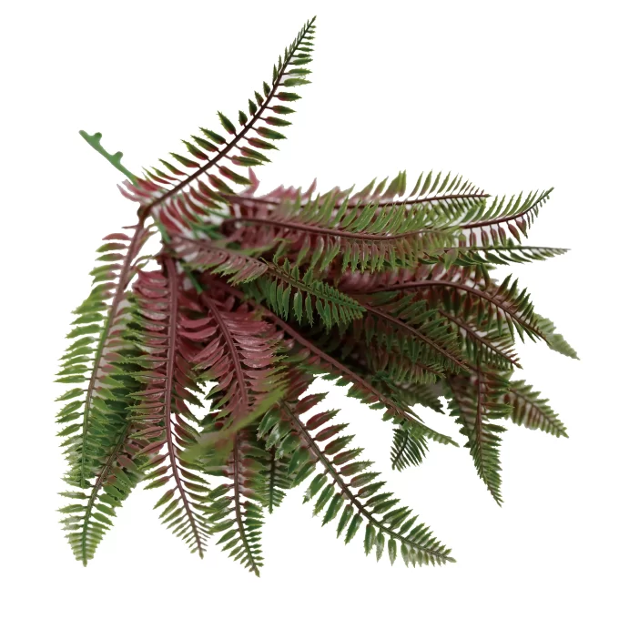 Artificial Purple Fern Stem Side View