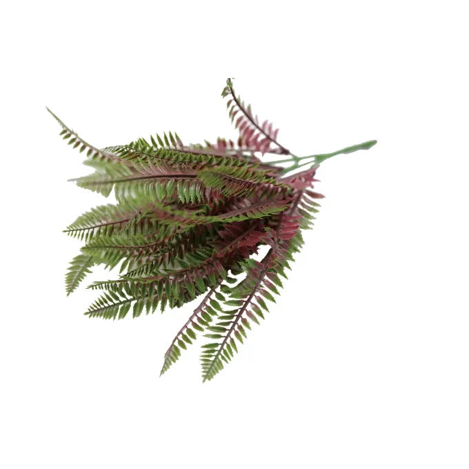 Artificial Purple Fern Stem Side View of Stem