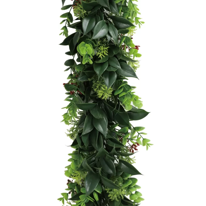 Artificial Extendable Hanging Wreath UV Resistant 55cm Connecting Vine Foliage