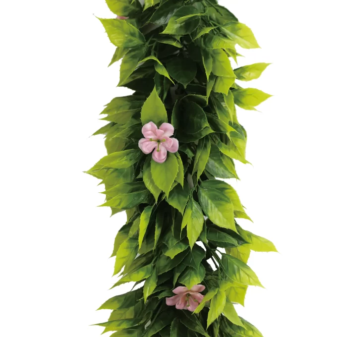 Artificial Extendable Hanging Pink Flowering Violet Garland UV Resistant 55cm Flowers