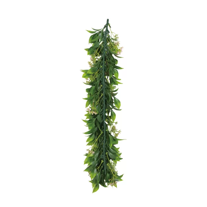 Artificial Extendable Hanging Flowering Star Jasmine Garland UV Resistant 55cm Back